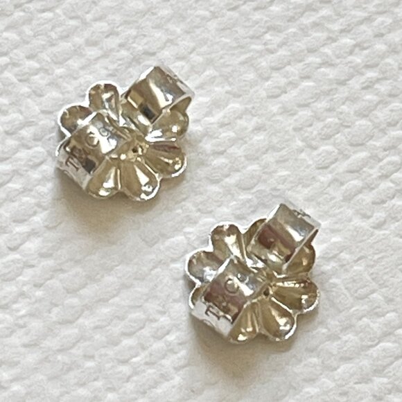 Tiffany & Co. Earrings Silver Elsa Peretti Sevillana Studs with Pouch Box EUC - Picture 11 of 11